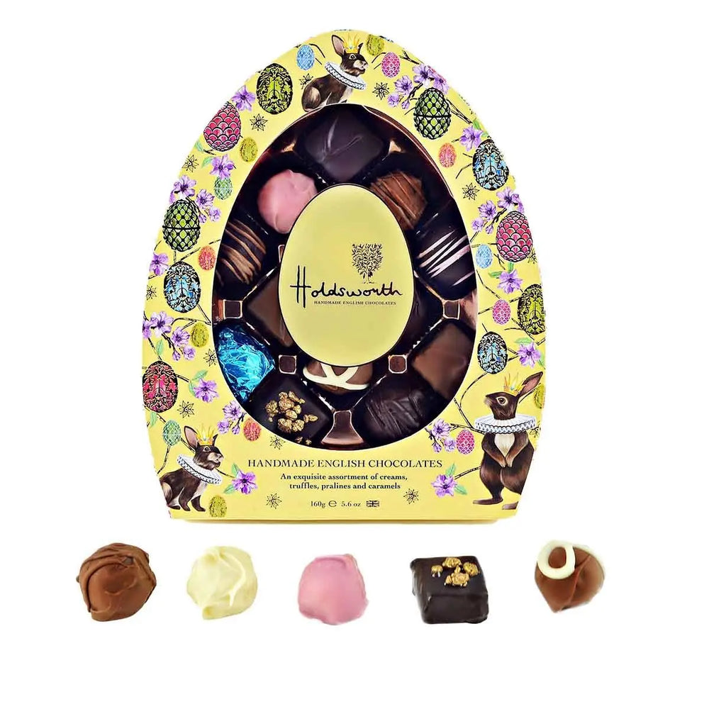 Holdsworth Luxury Egg Shaped Easter Chocolate Gift Box 160g - The Beauty Store