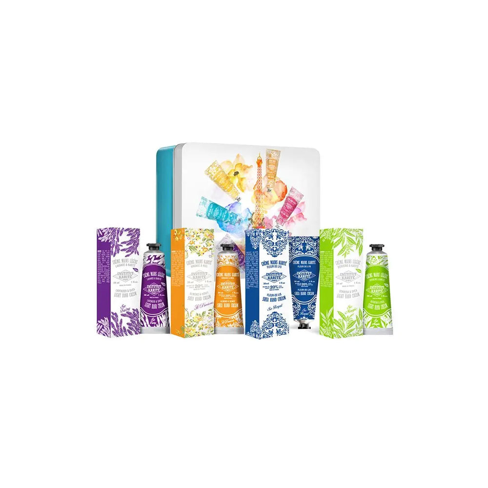 Institut Karite Paris Tin Set 4 x Shea Hand Cream 30ml