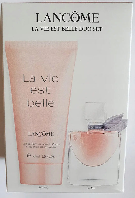Lancome La Vie Est Belle 2 Pcs Set For Women: 4 Ml Eau De Parfum Mini + 1.6 Body Lotion Lancome