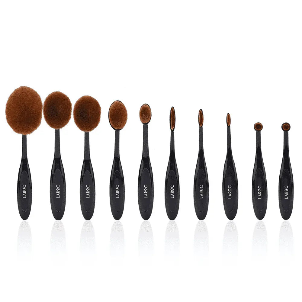 LaRoc 10 Piece Oval Brush Set