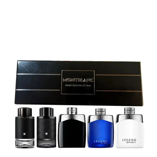 Mont Blanc 5 * 4.5 Ml Mini Set For Men: Explorer Eau De Parfum + Explorer Extreme Parfum + Legend Eau De Toilette + Legend Blue Eau De Parfum + Legend Spirit Eau De Toilette Mont Blanc
