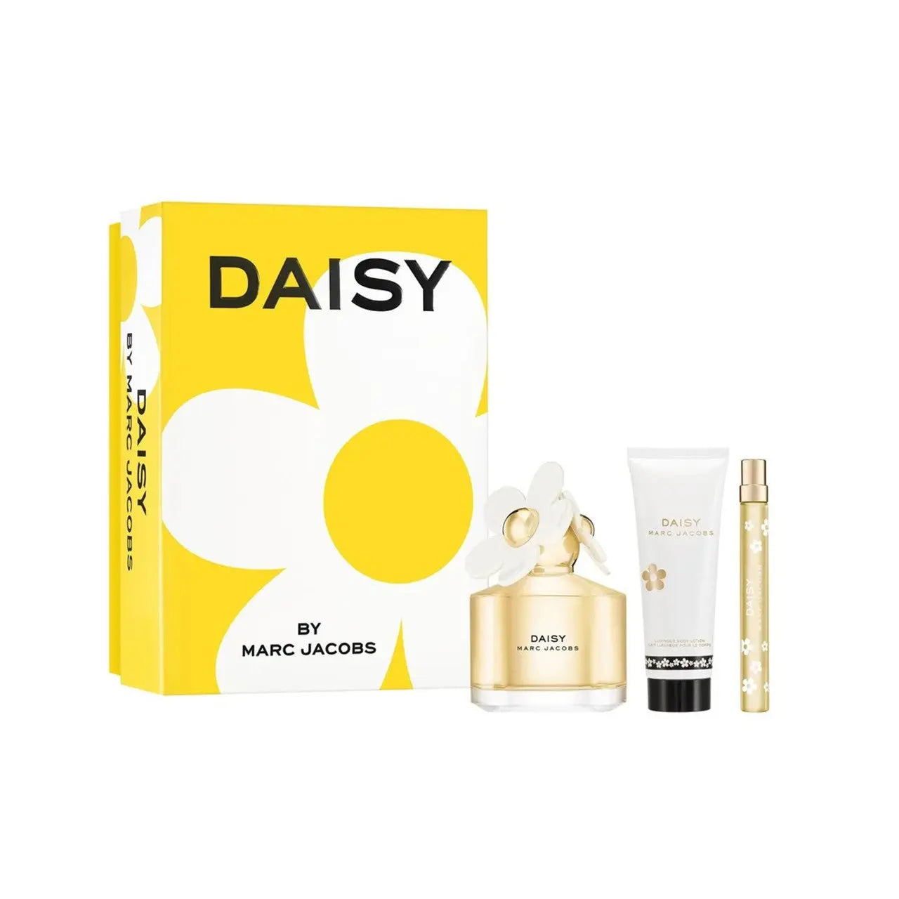 Marc Jacobs Daisy 3 Pcs Set For Women: 3.3 Eau De Toilette Spray + 0.33 Eau De Toilette Spray + 2.5 Body Lotion. Marc Jacobs