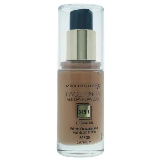 Max Factor Face Finity All Day Flawless 3 In 1 85 Caramel Foundation 30ml Max Factor