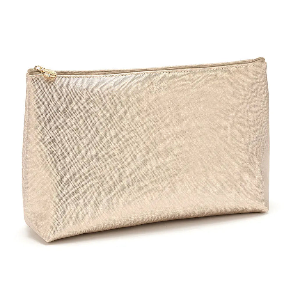 large makeup bag mia in gold