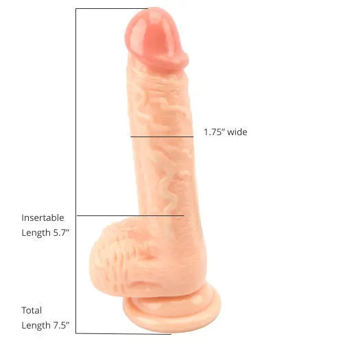 Loving Joy Realistic Dildo with Balls and Suction Cup 7.5 Inch Loving Joy