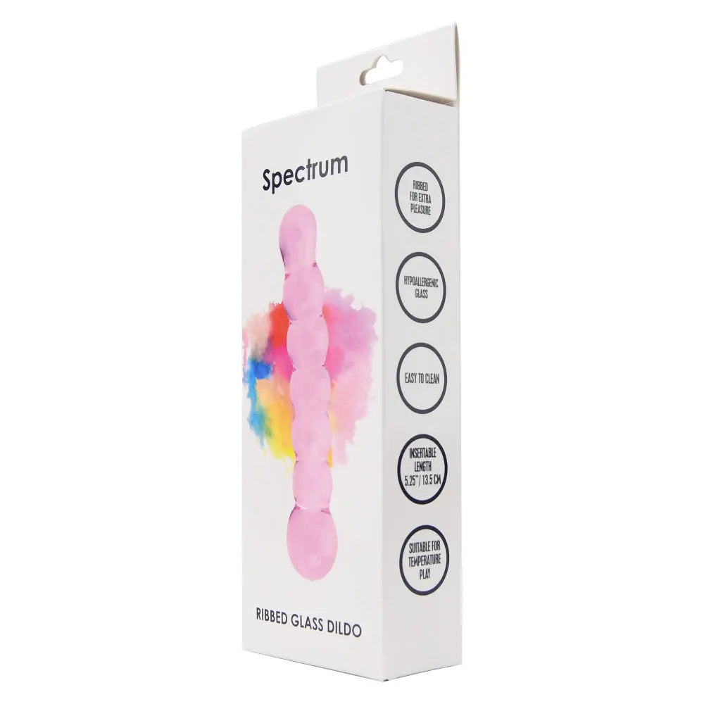 Spectrum Ribbed Glass Dildo Spectrum