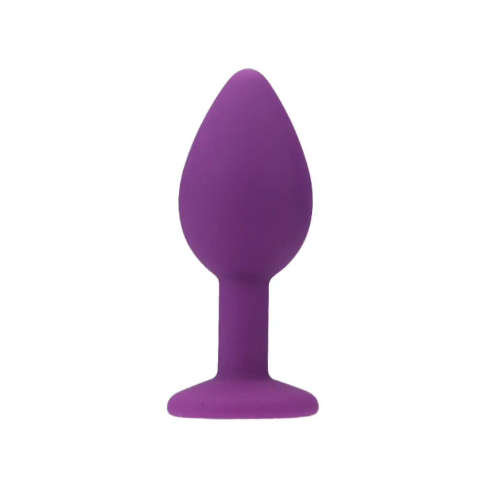 Loving Joy Jewelled Silicone Butt Plug Purple -Small Loving Joy