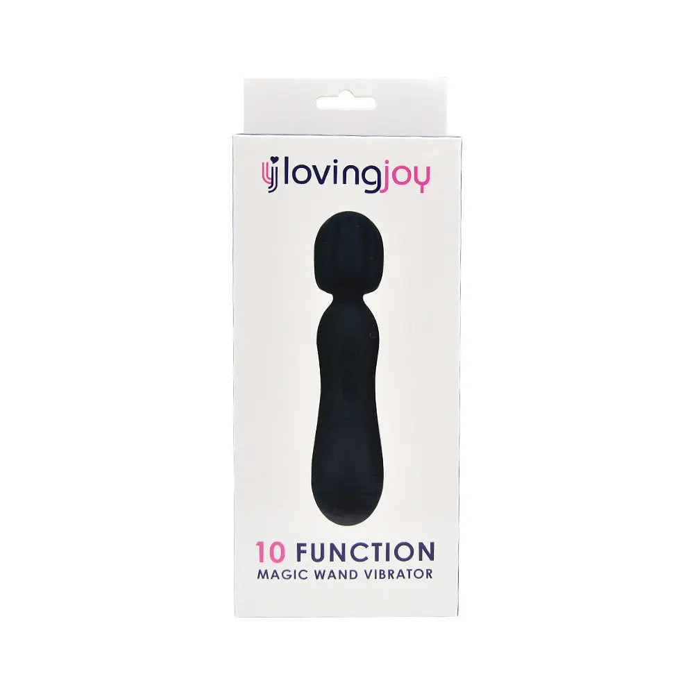 Loving Joy 10 Function Magic Wand Vibrator Black Loving Joy