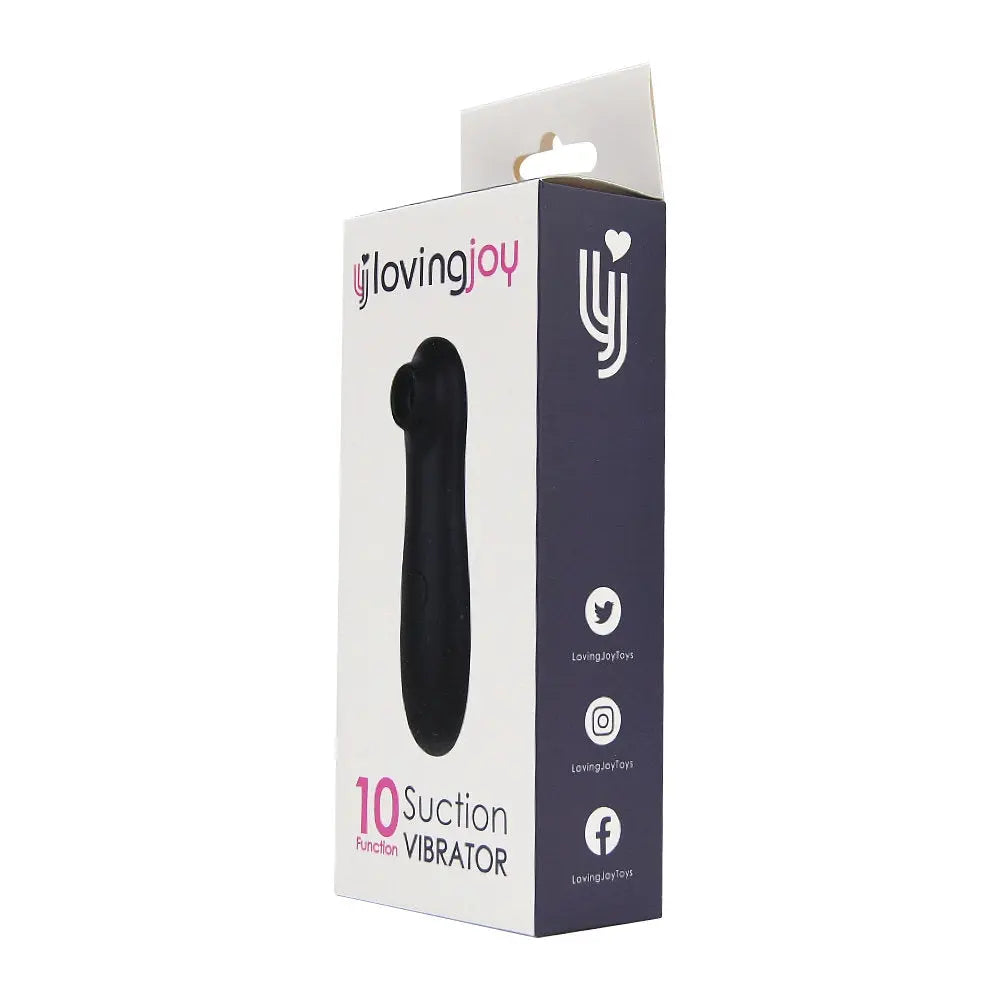 Loving Joy 10 Function Clitoral Suction Vibrator Black Loving Joy