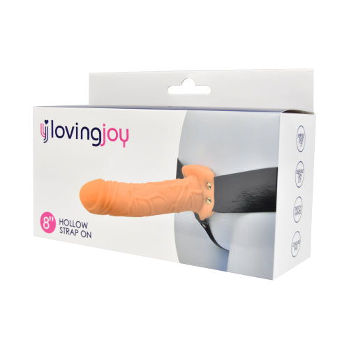 Loving Joy 8 Inch Hollow Strap On Vanilla Loving Joy