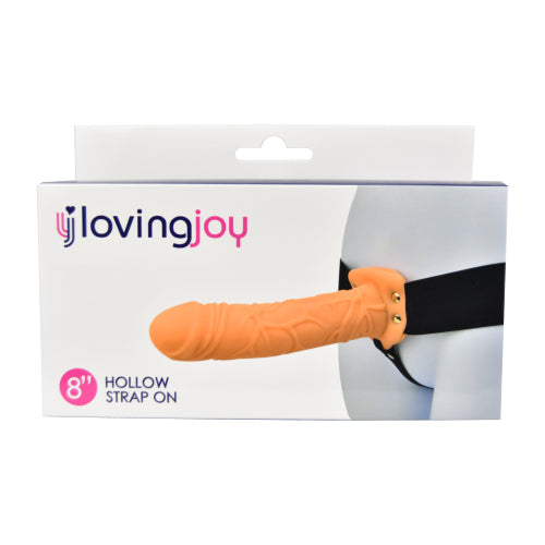 Loving Joy 8 Inch Hollow Strap On Vanilla Loving Joy