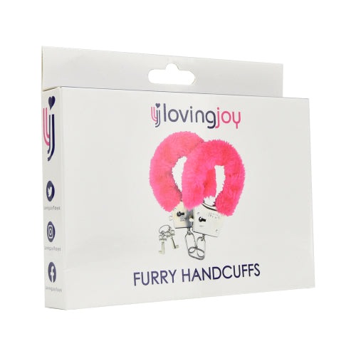 Loving Joy Furry Handcuffs Pink Loving Joy