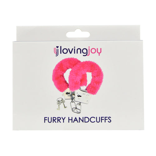 Loving Joy Furry Handcuffs Pink Loving Joy