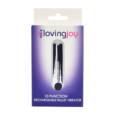 Loving Joy 10 Function Rechargeable Bullet Vibrator Silver Loving Joy