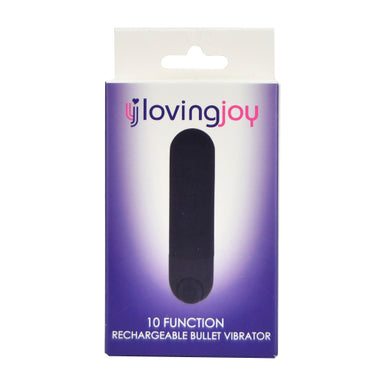 Loving Joy 10 Function Rechargeable Bullet Vibrator Black Loving Joy