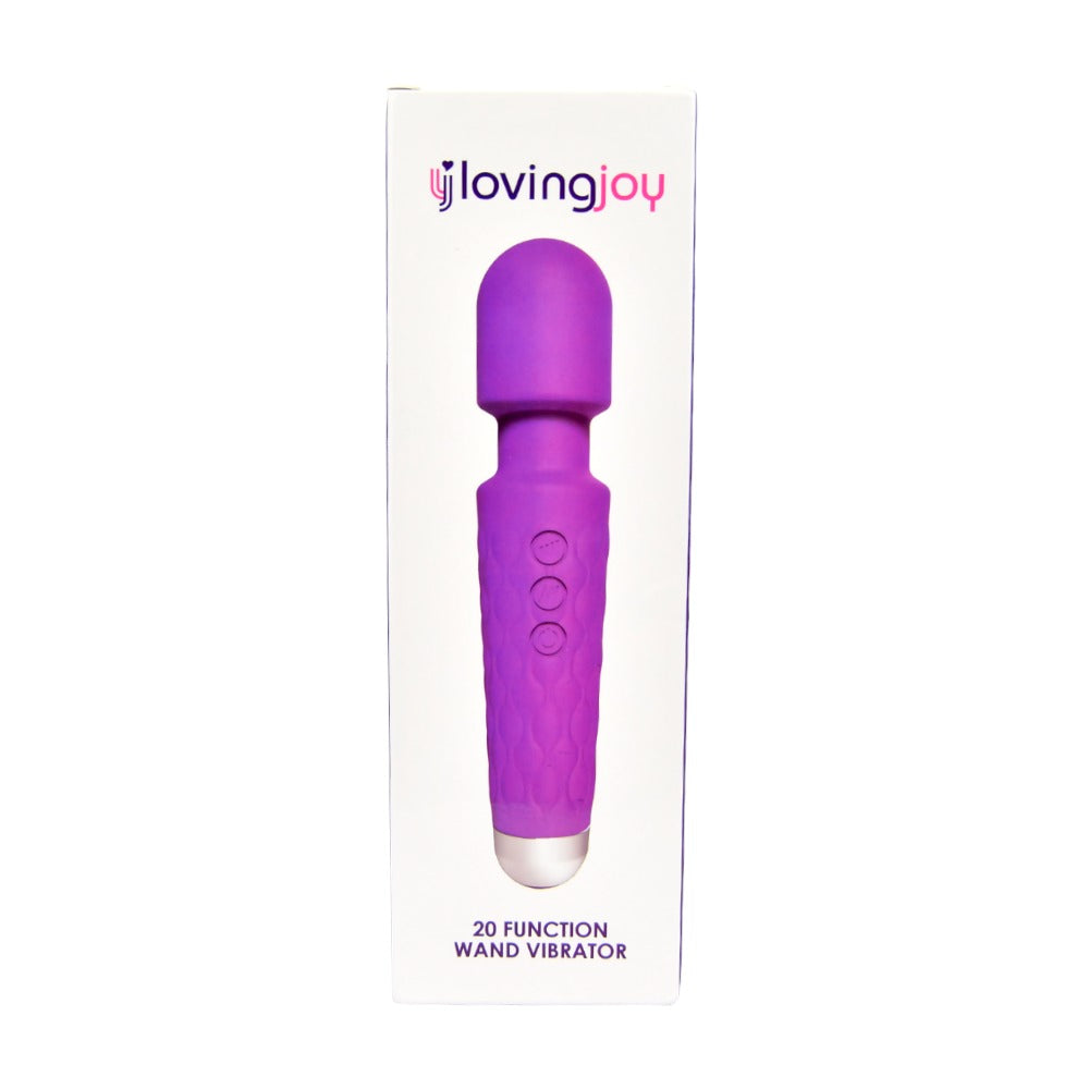 Loving Joy 20 Function Wand Vibrator Purple Loving Joy