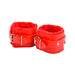 Bound to Please Furry Plush Wrist Cuffs Red Bound to Please