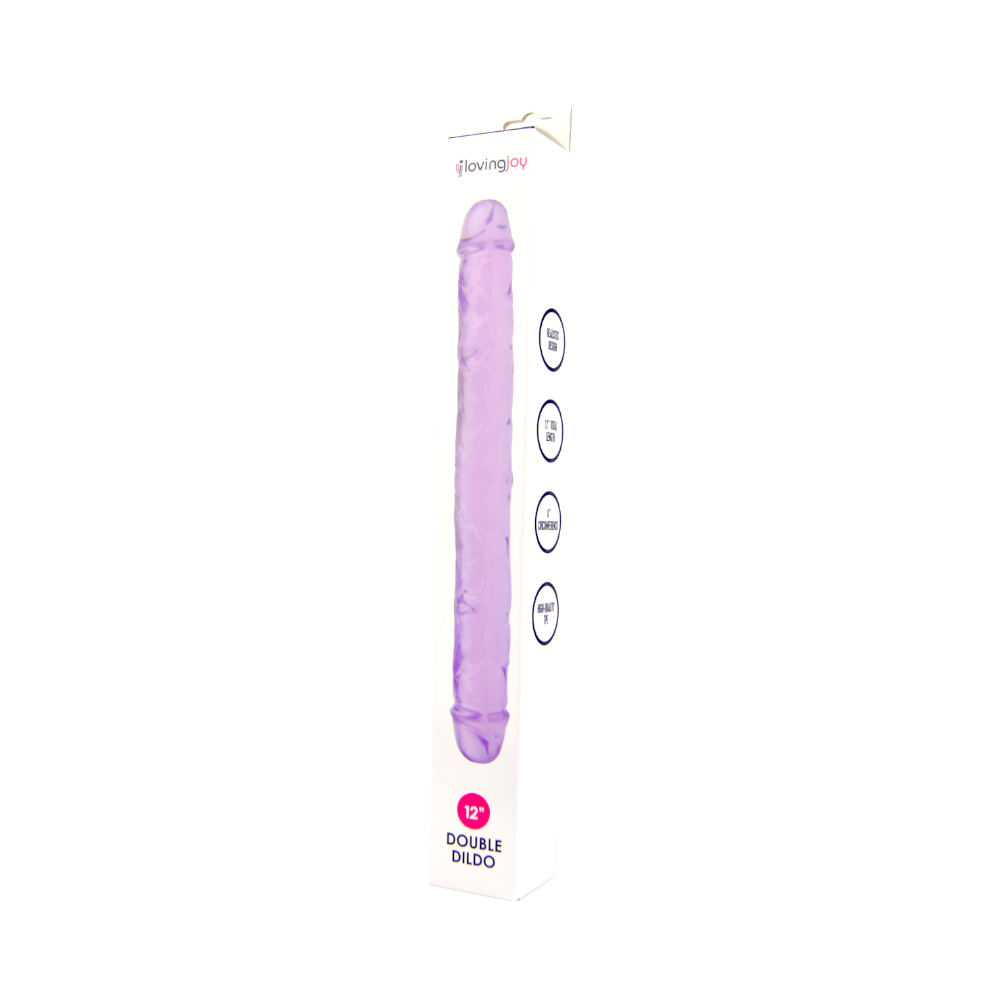 Loving Joy 12 Inch Double Dildo Purple Loving Joy