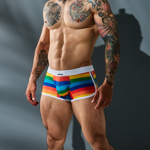 C4M Athletic Trunk Rainbow Small Cut 4 Men