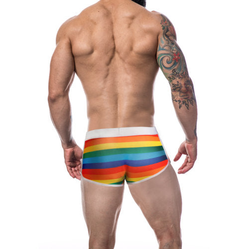 C4M Athletic Trunk Rainbow Large Cut 4 Men