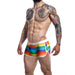 C4M Athletic Trunk Rainbow Large Cut 4 Men