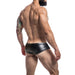 C4M Booty Shorts Black Leatherette Small Cut 4 Men