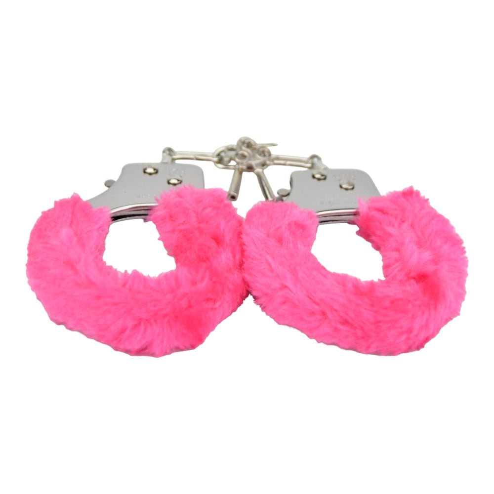 Bound to Play. Heavy Duty Furry Handcuffs Pink Bound to Play