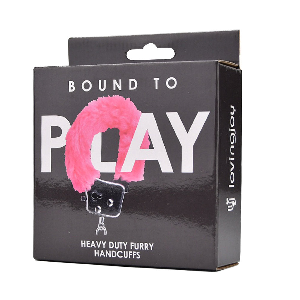 Bound to Play. Heavy Duty Furry Handcuffs Pink Bound to Play