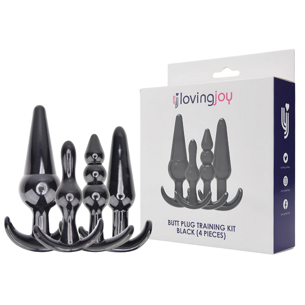 Loving Joy Butt Plug Training Kit Black Loving Joy