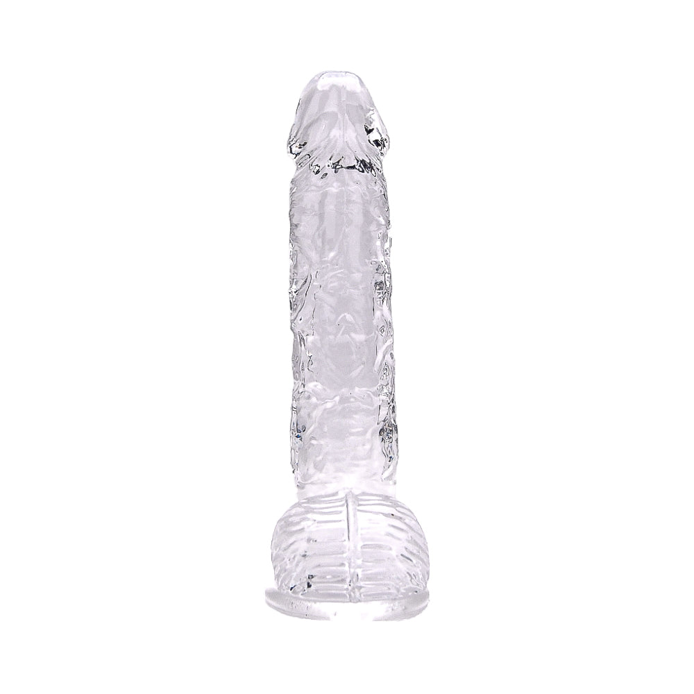 Loving Joy 9 Inch Dildo with Balls Clear Loving Joy