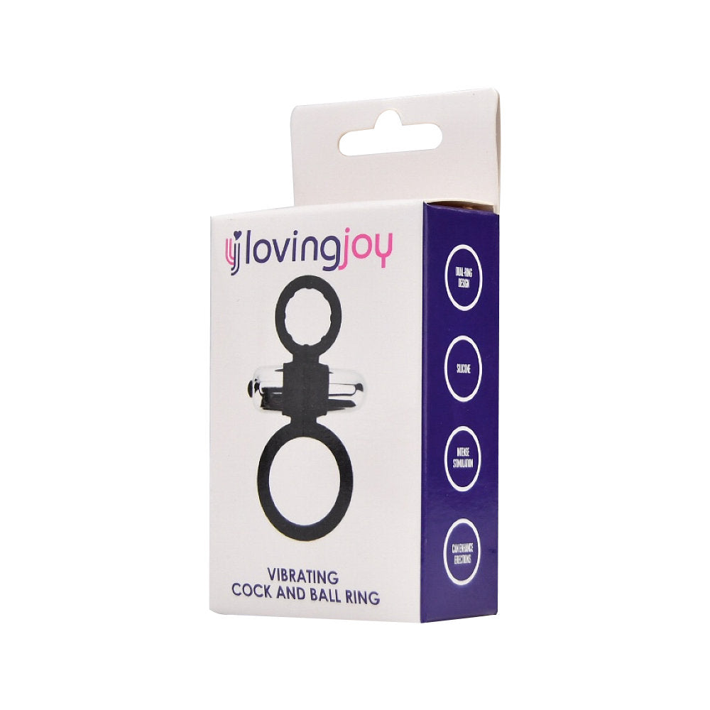 Loving Joy Silicone Vibrating Cock and Ball Ring Loving Joy