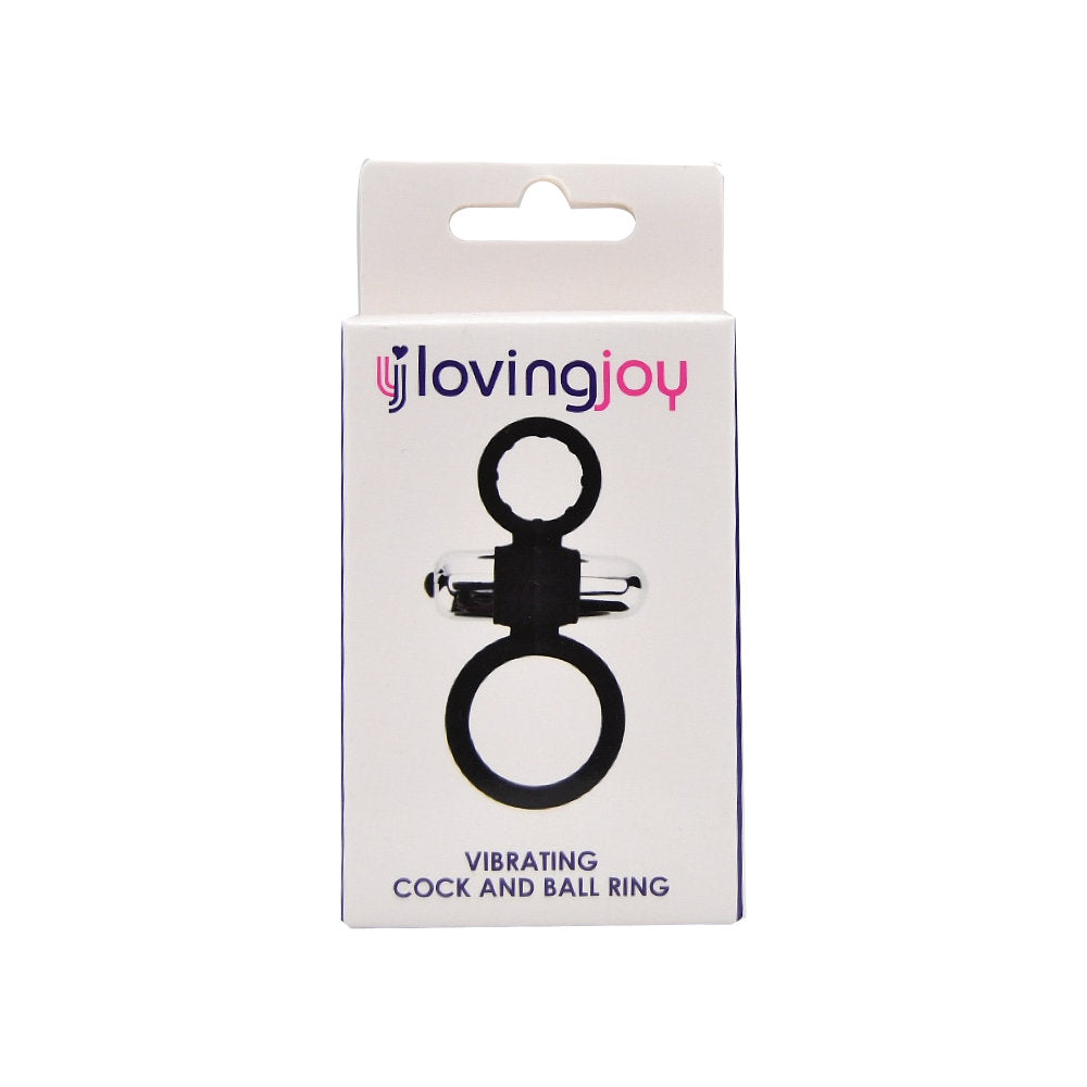 Loving Joy Silicone Vibrating Cock and Ball Ring Loving Joy