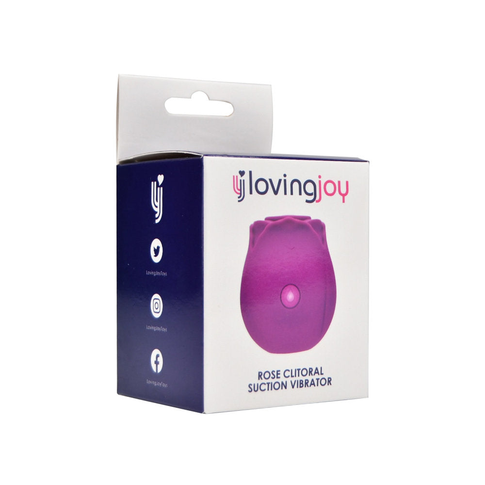 Loving Joy Rose Toy Clitoral Suction Vibrator Purple Loving Joy