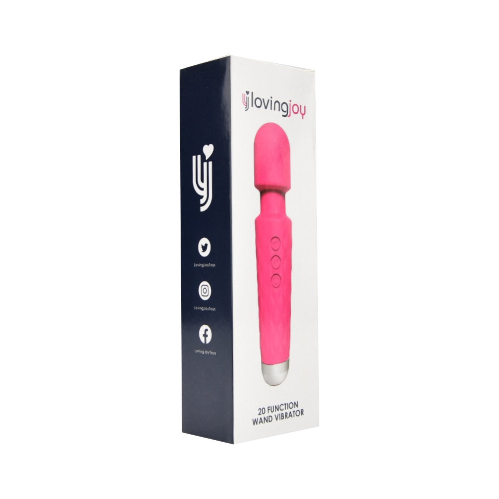 Loving Joy 20 Function Wand Vibrator Pink Loving Joy