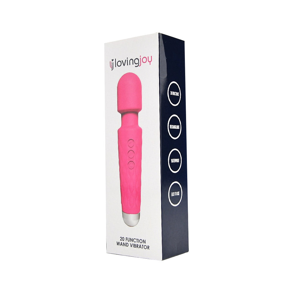 Loving Joy 20 Function Wand Vibrator Pink Loving Joy