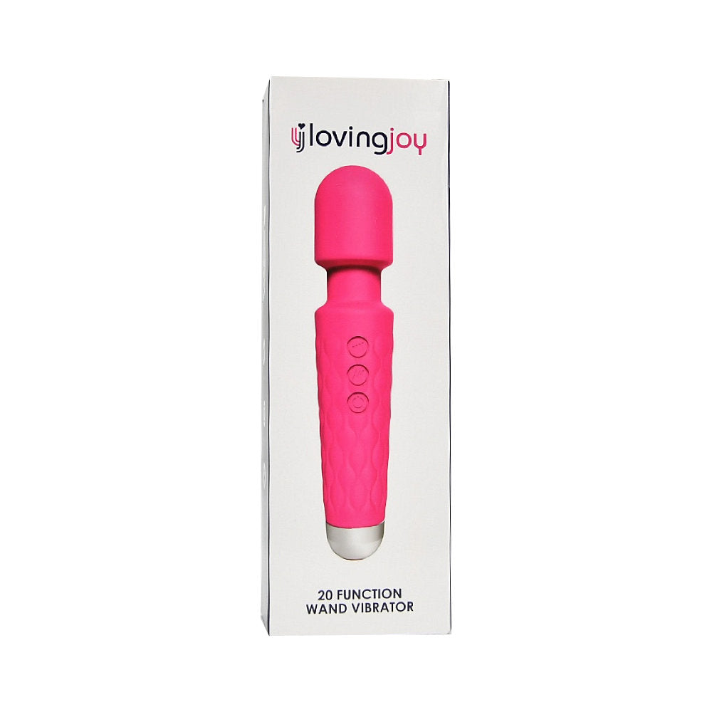 Loving Joy 20 Function Wand Vibrator Pink Loving Joy