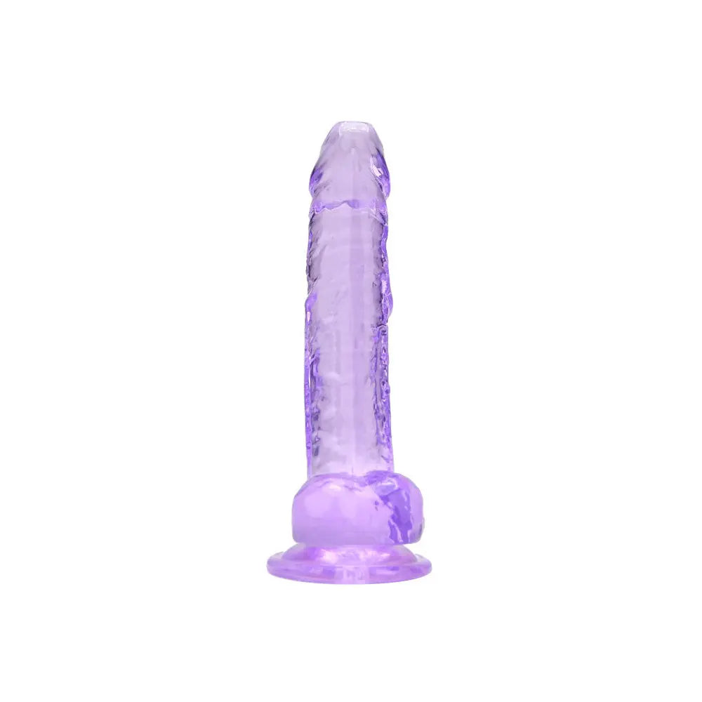 Loving Joy 7 Inch Dildo with Balls Purple Loving Joy