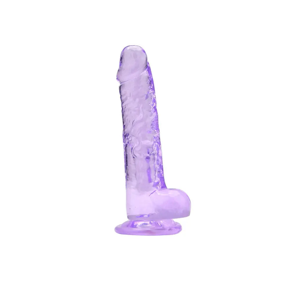 Loving Joy 7 Inch Dildo with Balls Purple Loving Joy