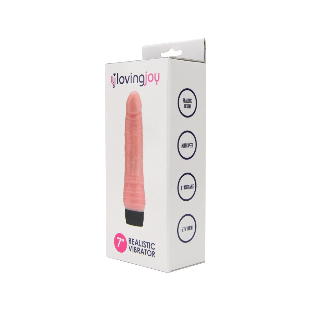 Loving Joy 7 inch Realistic Vibrator Vanilla Loving Joy