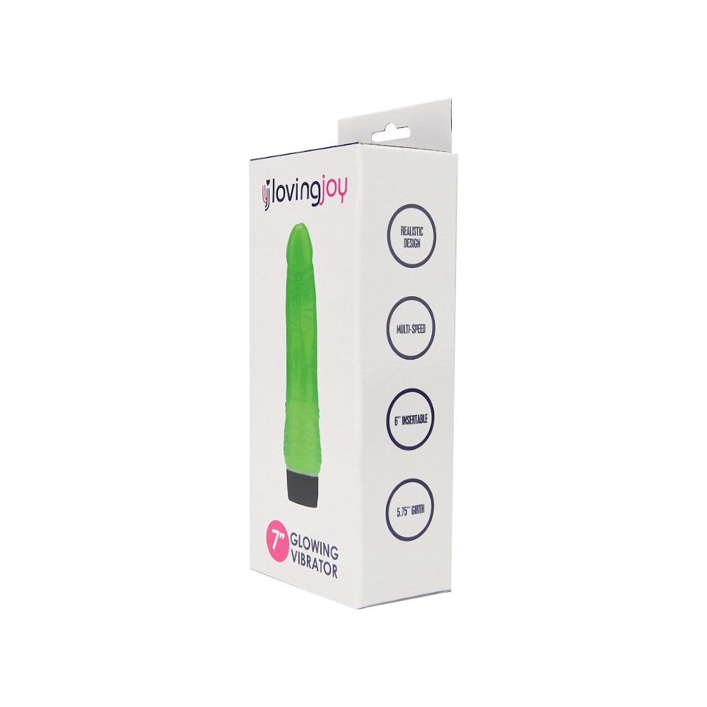 Loving Joy 7 inch Realistic Vibrator Glow in the Dark Loving Joy