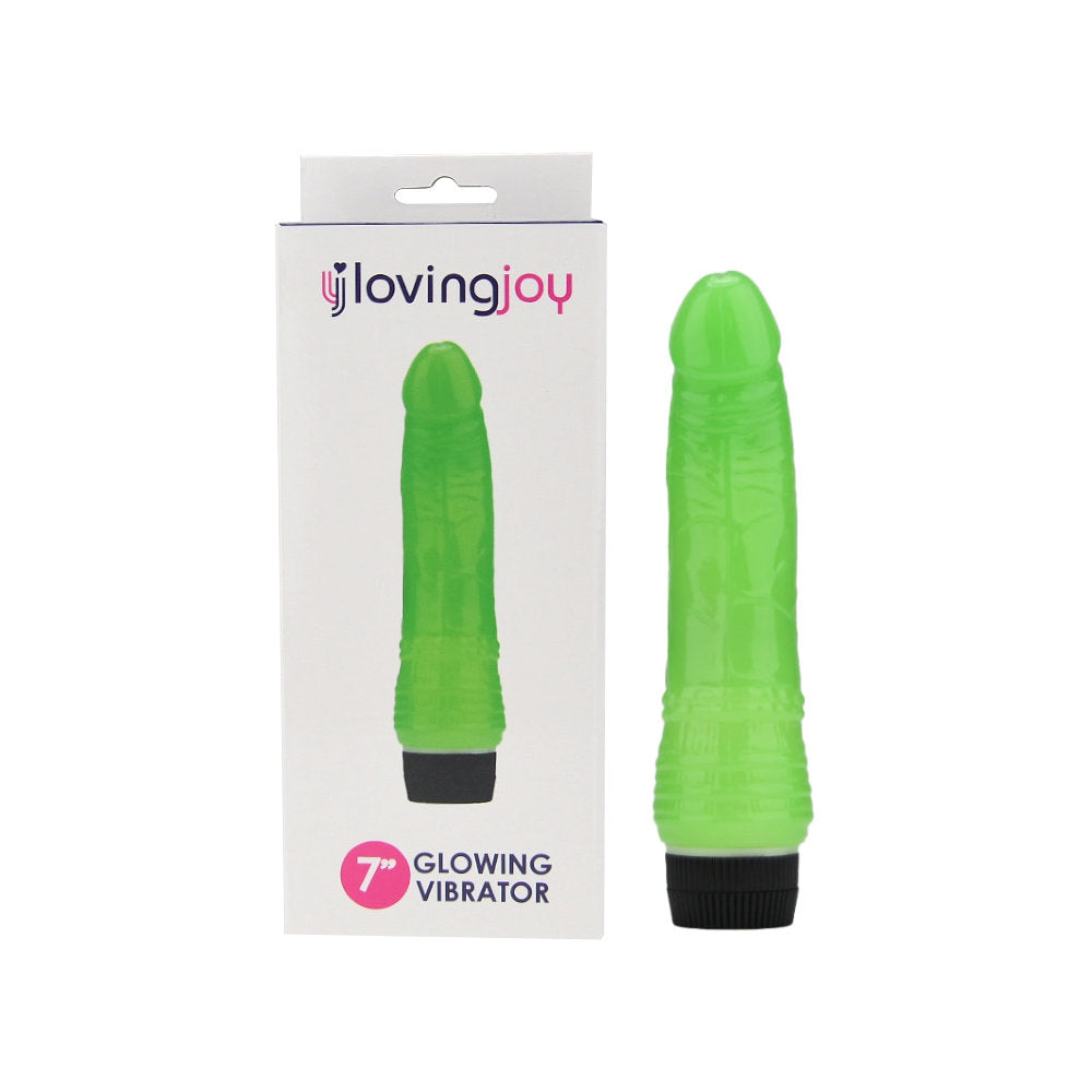 Loving Joy 7 inch Realistic Vibrator Glow in the Dark Loving Joy