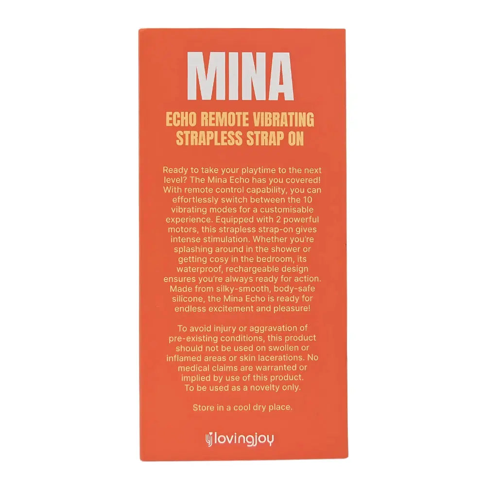 Mina Echo Remote Vibrating Strapless Strap On MINA