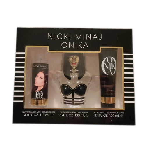 Nicki Minaj Onika 3 Pcs Set For Women: 3.4 Eau De Parfum Spray + 3.4 Body Lotion + 1.7 Body Mist Nicki Minaj