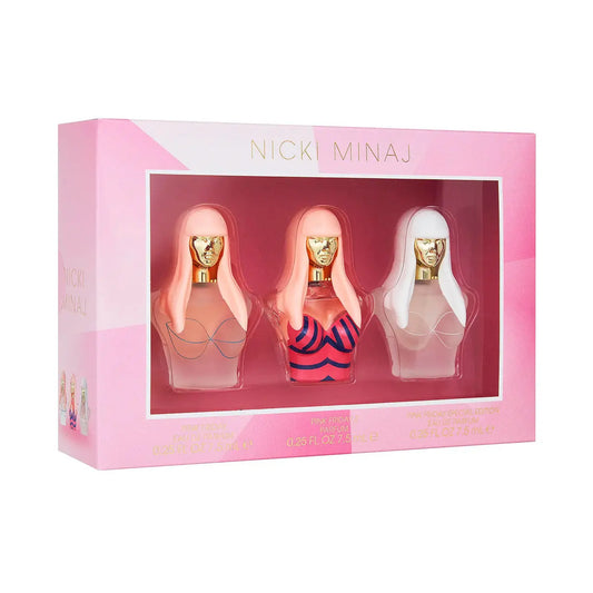 Nicki Minaj 3 * 7.5 Ml Mini Set For Women: Pink Friday Eau De Parfum + Pink Friday 2 Parfum + Pink Friday Special Edition Eau De Parfum Curve