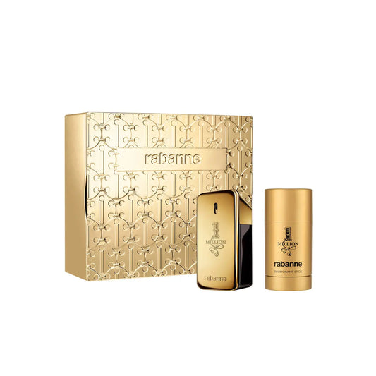 Paco Rabanne One Million 2 Pcs Set For Men: 1.7 Eau De Toilette Spray + 2.3 Deodorant Stick Paco Rabanne