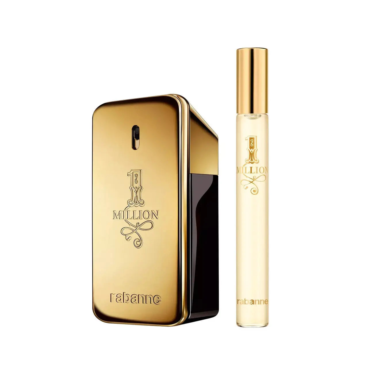 Paco Rabanne One Million 2 Pcs Set For Men: 1.7 Eau De Toilette Spray + 0.34 Eau De Toilette Spray. Paco Rabanne