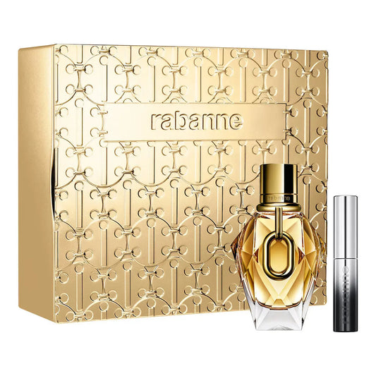 Paco Rabanne Million Gold 2 Pcs Set For Women: 1.7 Eau De Parfum Spray + Eyephoria 0.15 Mascara Paco Rabanne