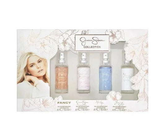 Jessica Simpson 4 Pcs X 0.5 Eau De Parfum Spray Set For Women: Fancy + Signature + I Fancy You + Fancy Love Jessica Simpson