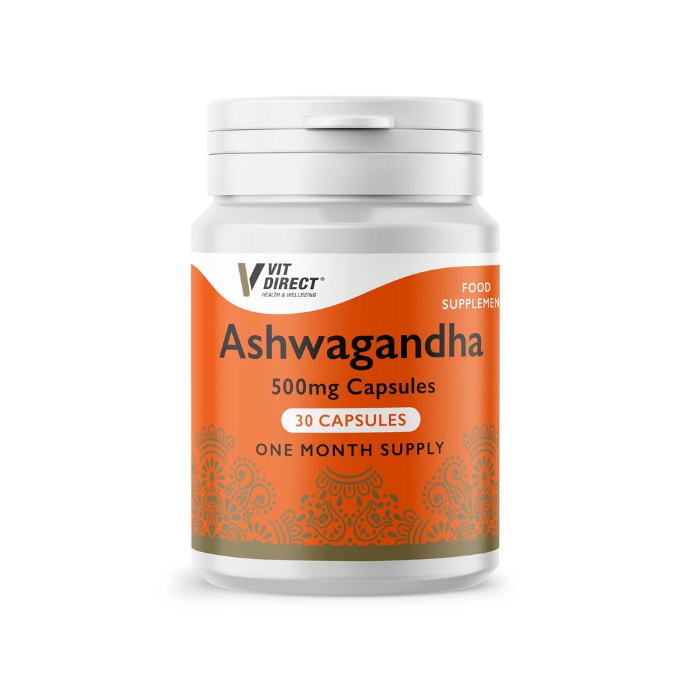 Vit Direct Ashwagandha Indian Ginseng 30 500mg Capsules - The Beauty Store