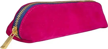 VELVET PENCIL CASE PINK - The Beauty Store